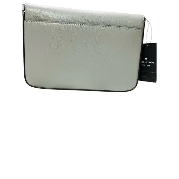 Kate Spade Sadie Envelope Crossbody Platinum Saffiano Leather Chic Minimalist - Picture 4 of 11